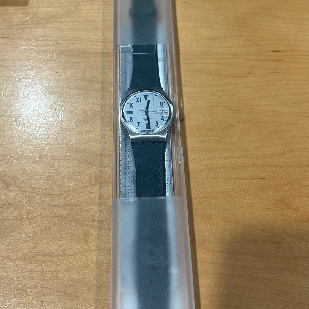 🔥1 DAY SALE🔥 RARE 1990 VINTAGE SWATCH WATCH STERLING RUSH GN407 COLLECTORS ❤️